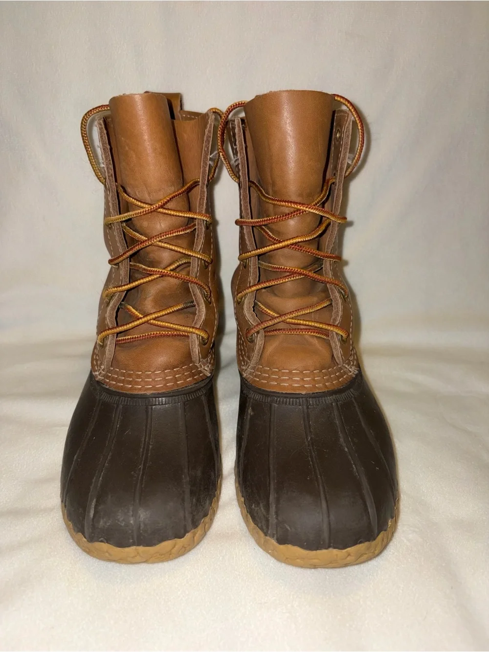 L.L. Bean Brown and Dark Brown women’s Duck Boots size 6
